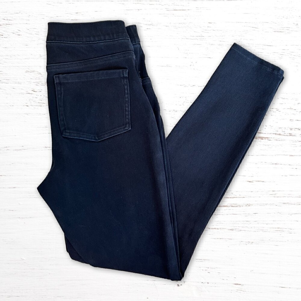 SPANX Jean-ish Ankle Leggings in Size Small Black Hidden Tummy Shaping Slimming - Picture 3 of 9